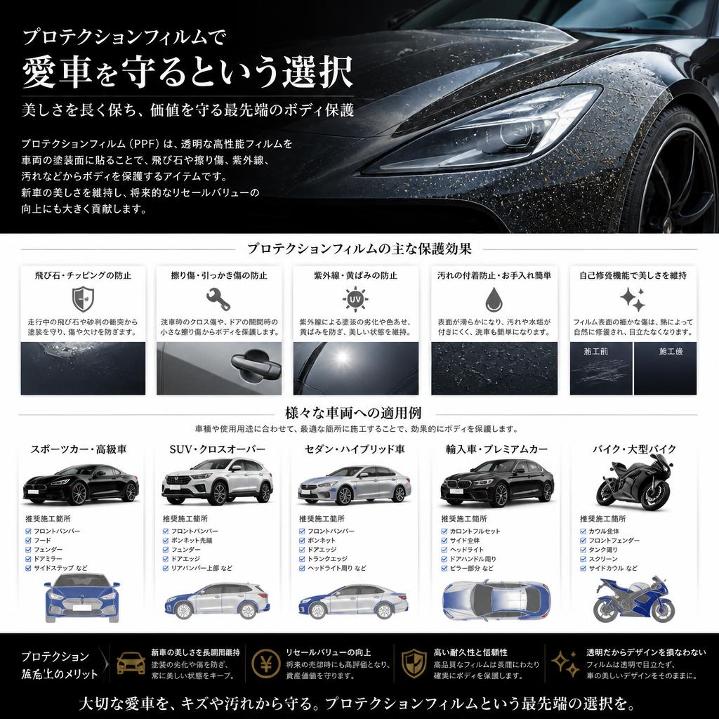 車両保護のためのプロテクションフィルム