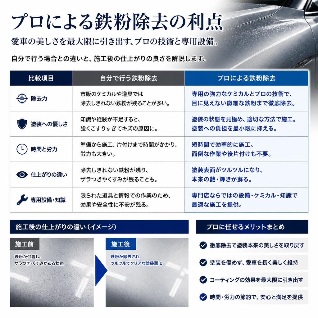 4. プロによる鉄粉除去のメリット