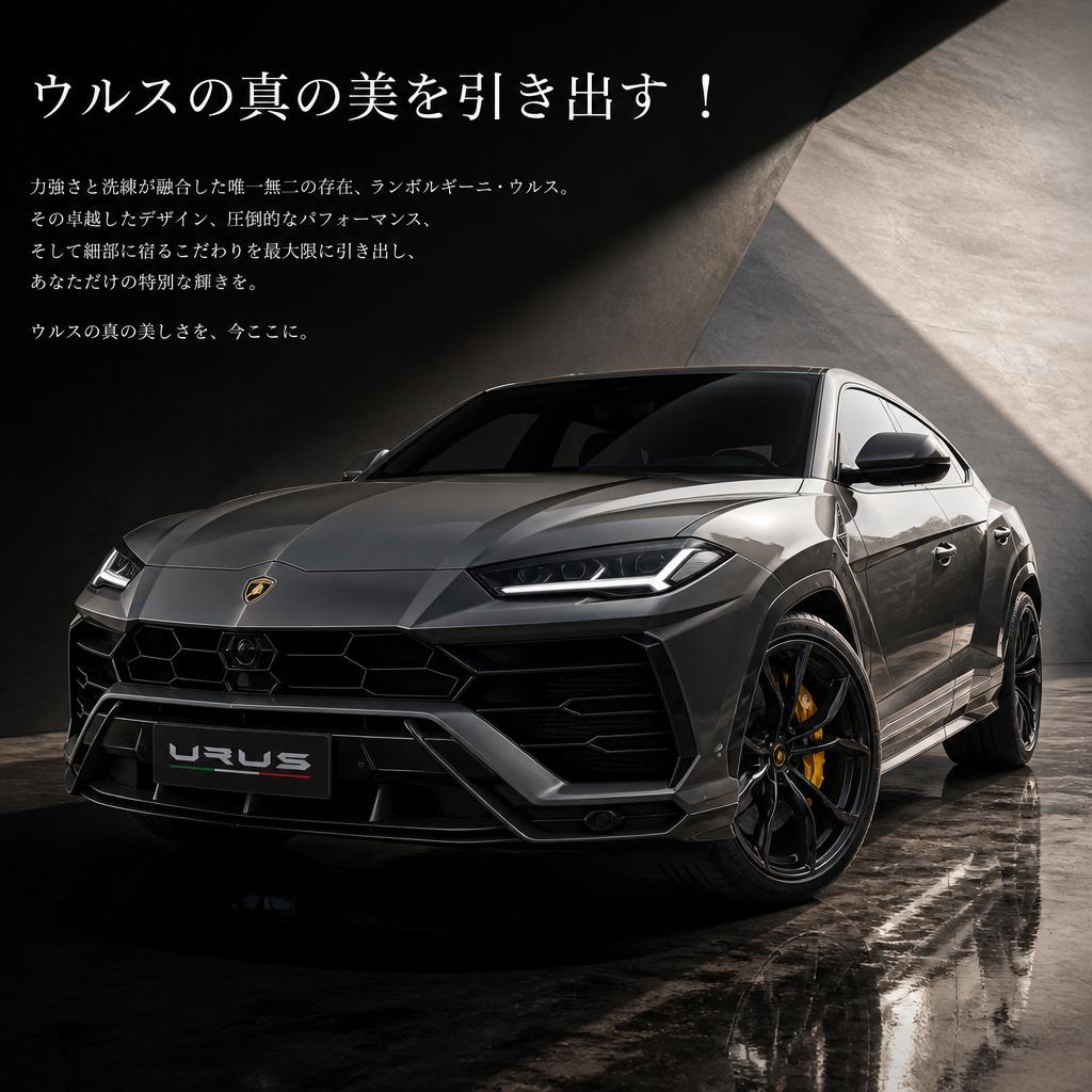 ウルスの真の美を引き出す！福岡でカーラッピングは株式会社Xceed Design Garage