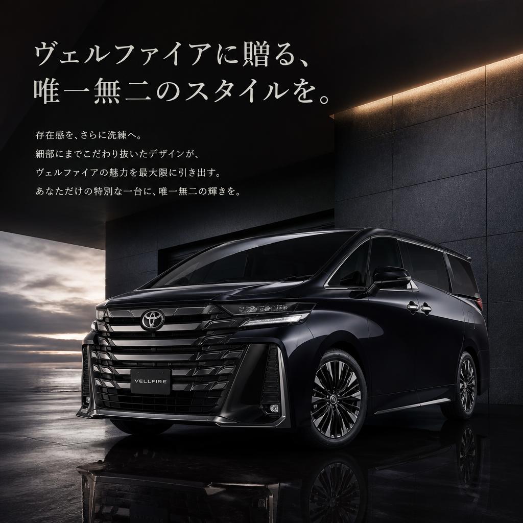 ヴェルファイアに贈る、唯一無二のスタイルを。福岡でカーラッピングは株式会社Xceed Design Garage