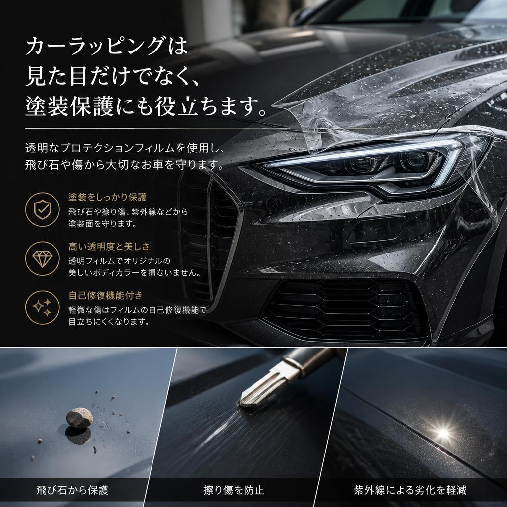保護性能も兼ね備えたカーラッピング