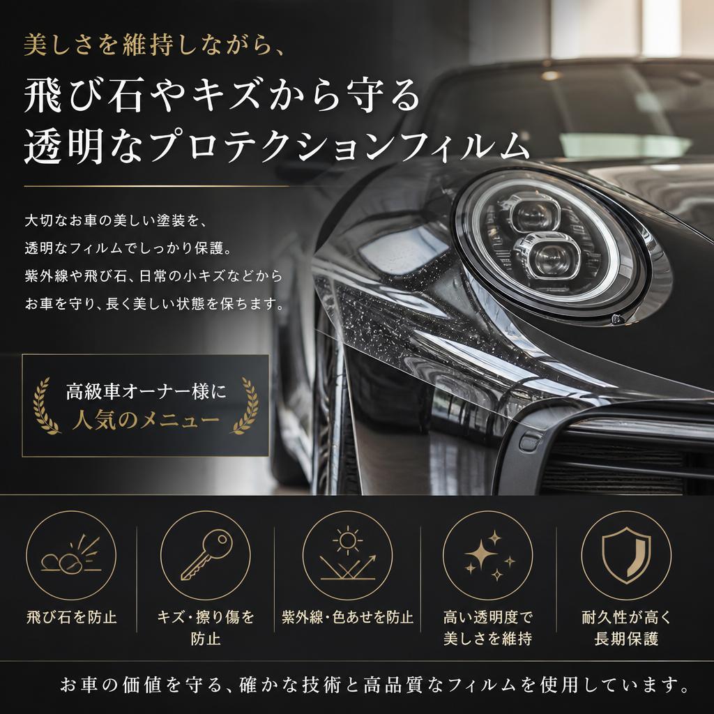 透明なプロテクションフィルムによる保護