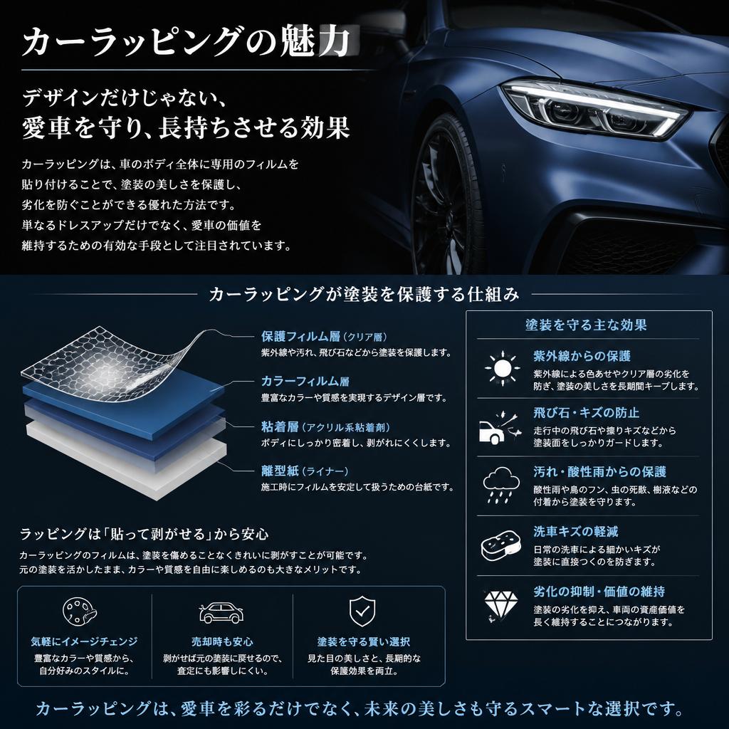 カーラッピングによる塗装保護のメリット