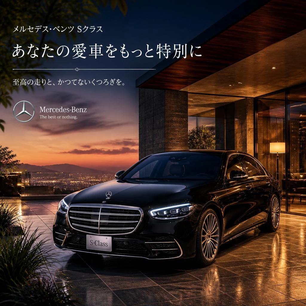 メルセデスベンツSクラス福岡でカーラッピングは株式会社Xceed Design Garage