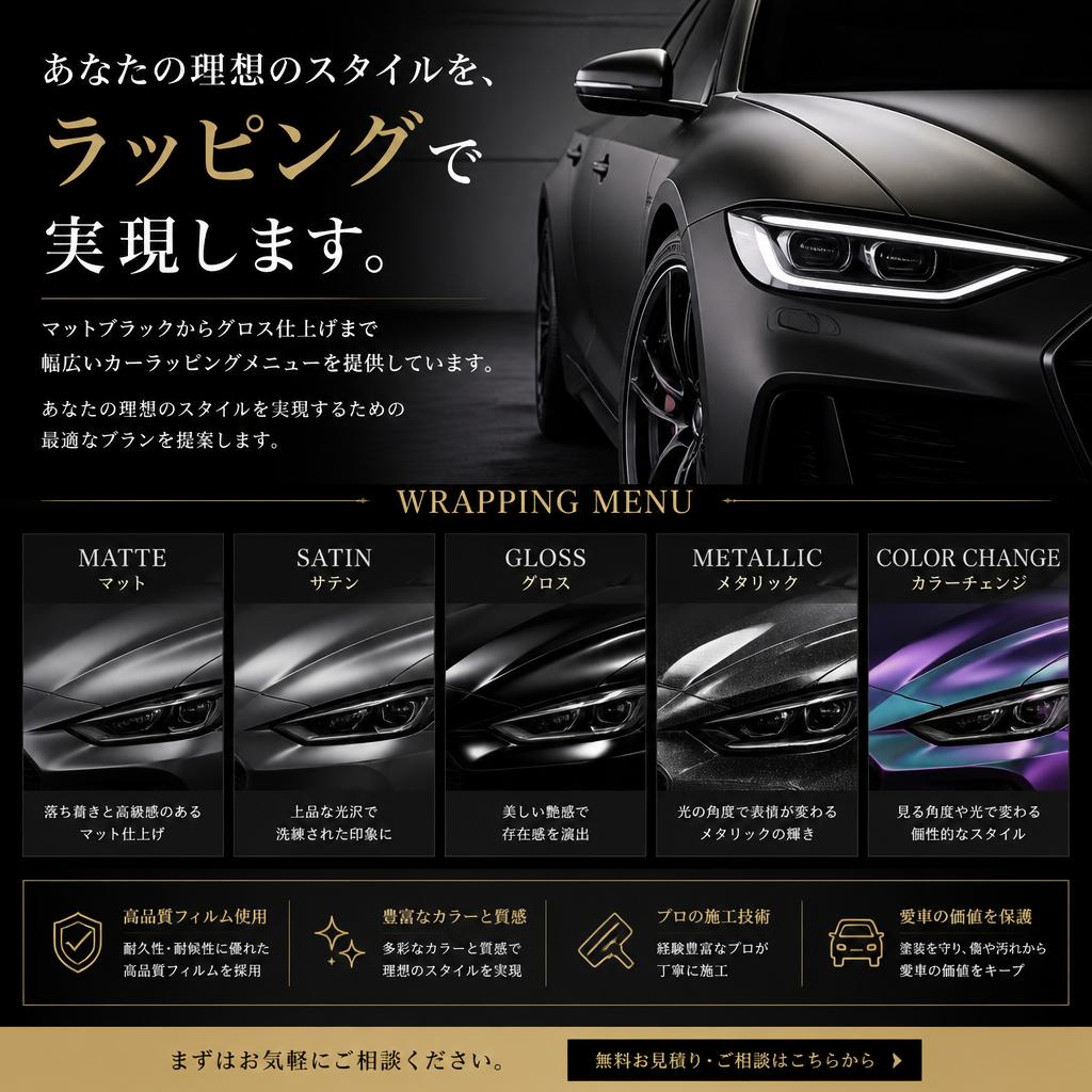 多彩なカーラッピングメニューのご紹介