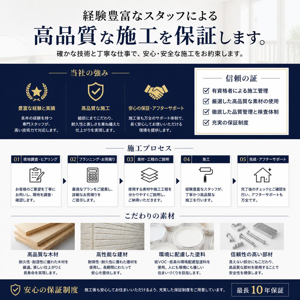 プロの施工で安心