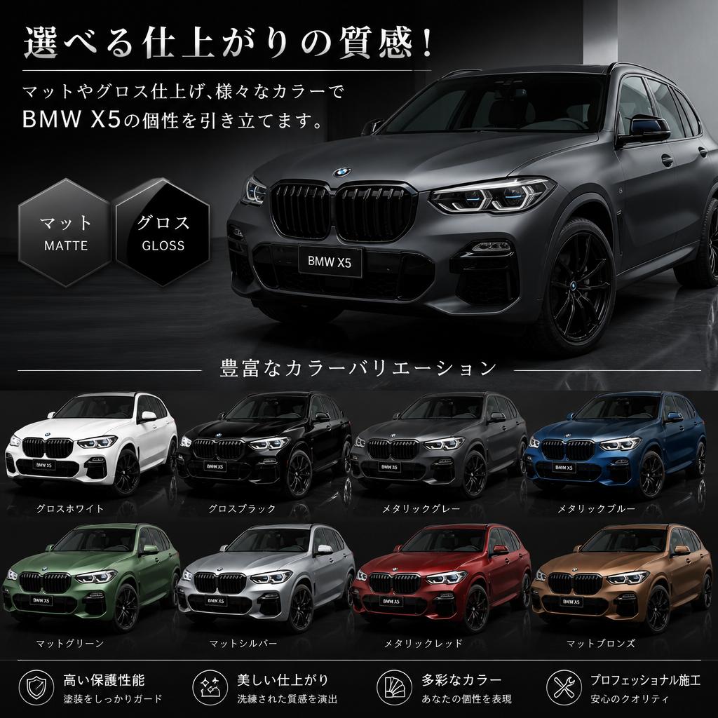 マットブラックやグロス仕上げの美しさ