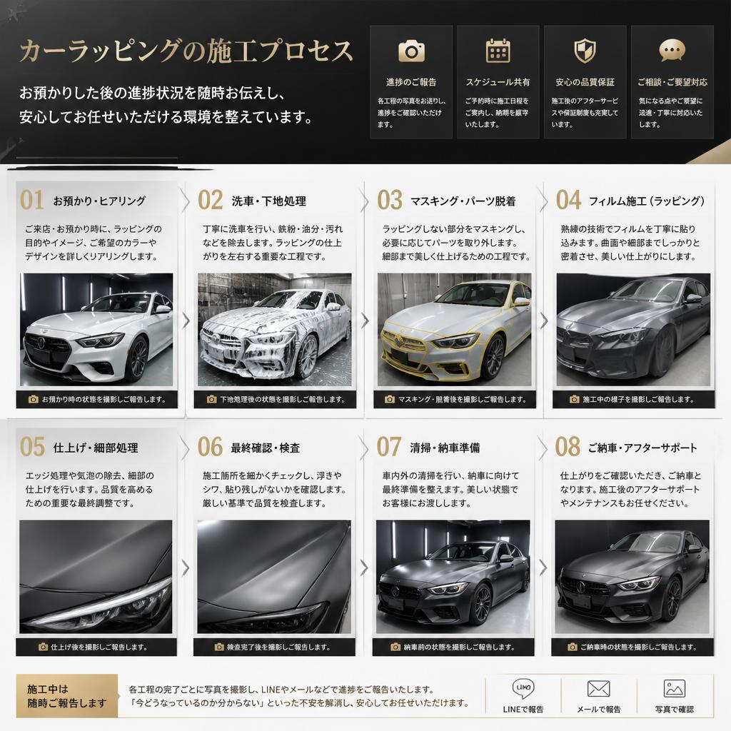 施工の流れと安心のサポート