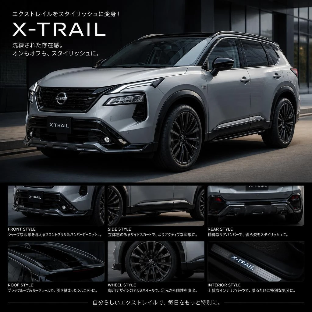エクストレイルをスタイリッシュに変身！福岡でカーラッピングは株式会社Xceed Design Garage
