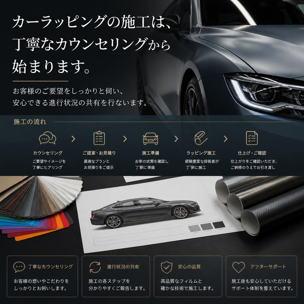施工の流れと安心のサポート