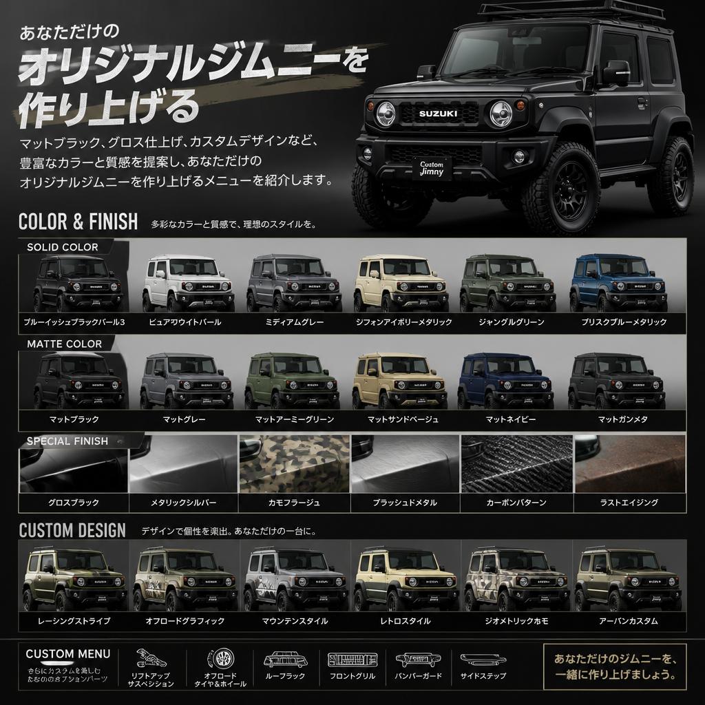 多彩なデザインメニュー
