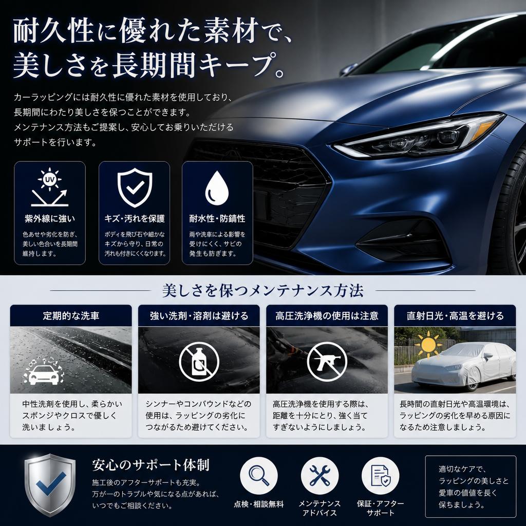 4. 長持ちする高品質な素材