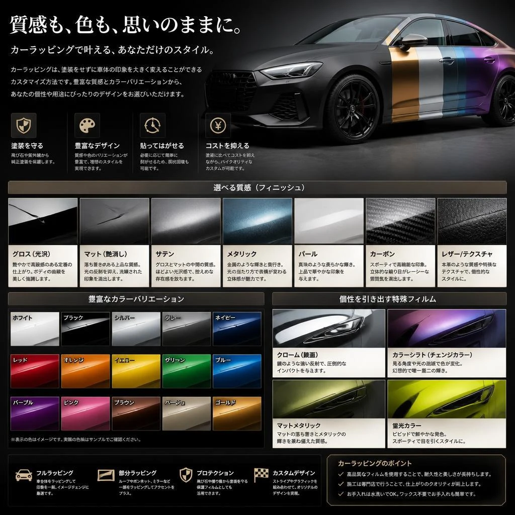 豊富なデザインオプション