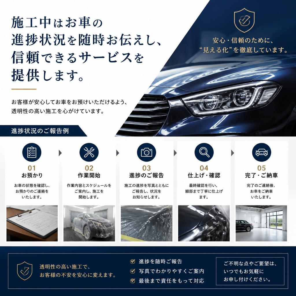 進捗状況を随時お伝え