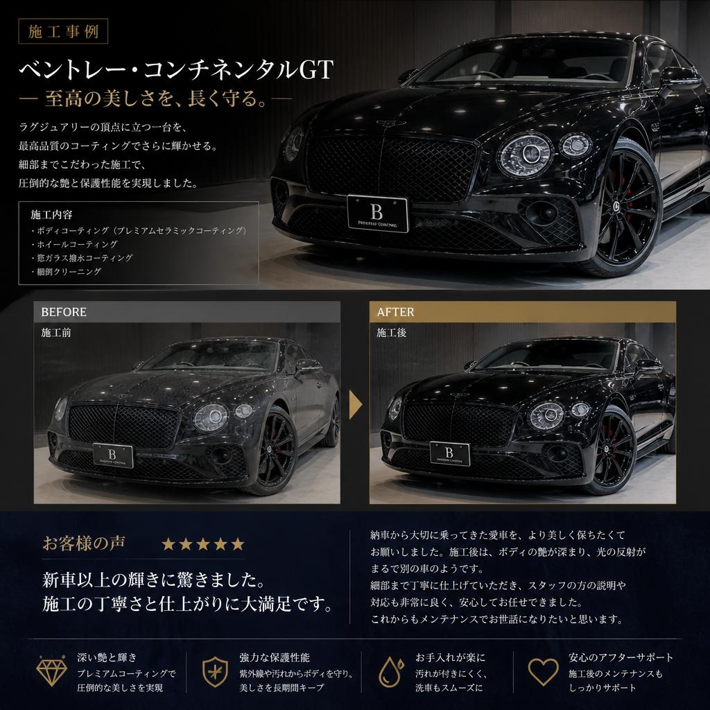 施工事例:ベントレー・コンチネンタルGT